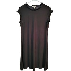 Tash+Sophie Women's Black Ruffle Sleeve Dress, Large. Like New